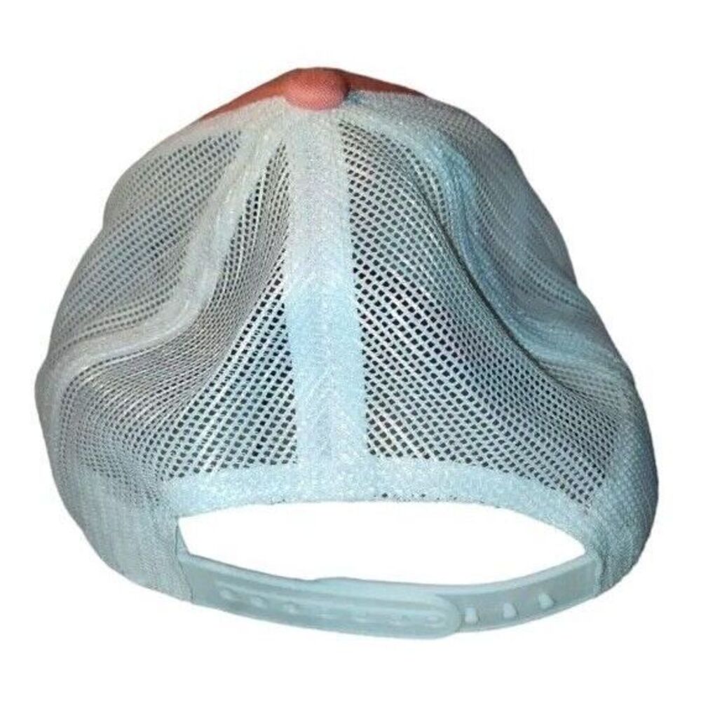 Cabela's 5-Panel Mesh-Back Trucker Cap Ladies Fit Snap Back Hat Pink/White OS - Picture 4 of 8